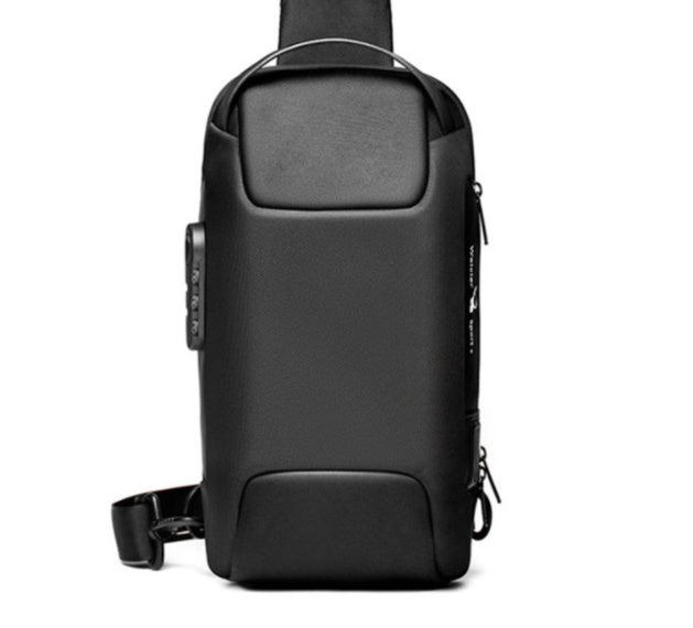 HKM-473619 Waterproof Oxford Cloth Men's Messenger Bag with Soft Handle and Multi-Dimensional Design