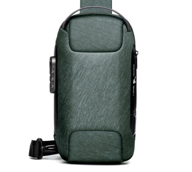 HKM-473619 Waterproof Oxford Cloth Men's Messenger Bag with Soft Handle and Multi-Dimensional Design
