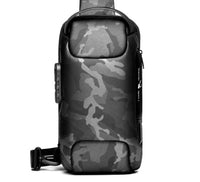 HKM-473619 Waterproof Oxford Cloth Men's Messenger Bag with Soft Handle and Multi-Dimensional Design