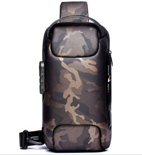 HKM-473619 Waterproof Oxford Cloth Men's Messenger Bag with Soft Handle and Multi-Dimensional Design