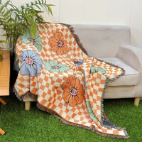 HKM-473683 Geometric Pattern Blanket for All Seasons - 130x160 cm, Multiple Color Options