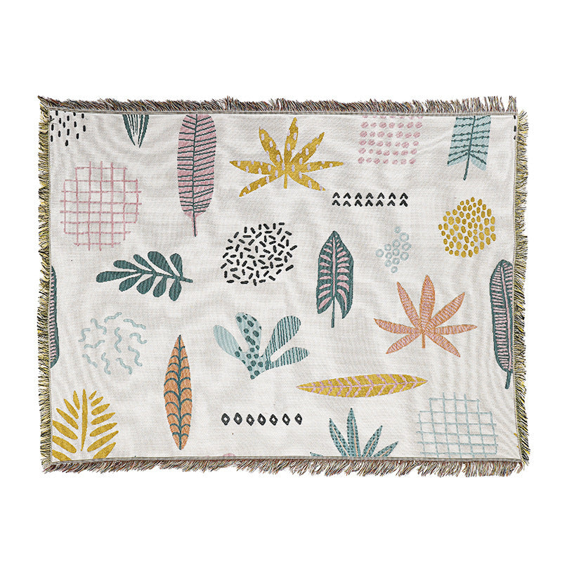 HKM-473683 Geometric Pattern Blanket for All Seasons - 130x160 cm, Multiple Color Options