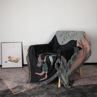 HKM-473683 Geometric Pattern Blanket for All Seasons - 130x160 cm, Multiple Color Options
