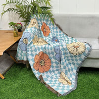 HKM-473683 Geometric Pattern Blanket for All Seasons - 130x160 cm, Multiple Color Options