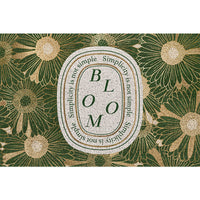 HKM-473747 Nordic Style Non-Slip Semicircle Entrance Door Mat with Plant Flower Design
