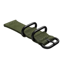 HKM-473875 Nylon Three-Buckle Watch Strap for Samsung Watches - Fits Galaxy Watch3, Active2 & More