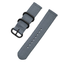 HKM-473875 Nylon Three-Buckle Watch Strap for Samsung Watches - Fits Galaxy Watch3, Active2 & More