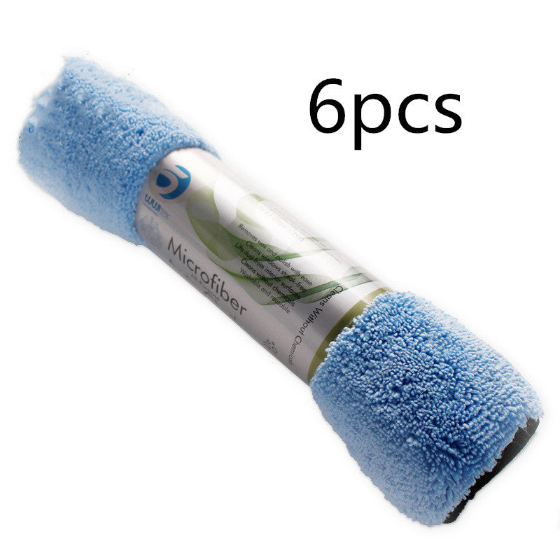 KTX-473939 Microfiber Car Wash Towel Cleaning Cloth - 30cm x 40cm, Polyester & Nylon Blend, 350g