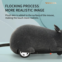 HKM-473939 Remote-Controlled Electric Mouse Toy for Cats and Kittens - Fun Educational Flocking Design