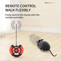 HKM-473939 Remote-Controlled Electric Mouse Toy for Cats and Kittens - Fun Educational Flocking Design