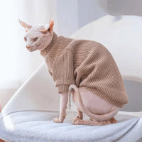 HKM-473939 Stylish Lightweight Moisture-Proof Pet Sweater in Light Brown and Brown, Multiple Sizes Available
