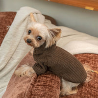 HKM-473939 Stylish Lightweight Moisture-Proof Pet Sweater in Light Brown and Brown, Multiple Sizes Available
