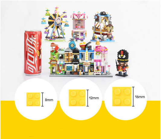 KTX-474067 Pink Mini Tape Recorder Building Blocks Set - 419 Pieces, ABS Plastic Construction