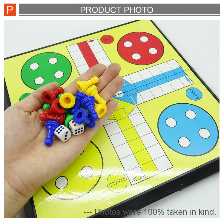 HKM-474323 Intelligent Folding Ludo Board Game for Kids - Educational Toy for Ages 2-7
