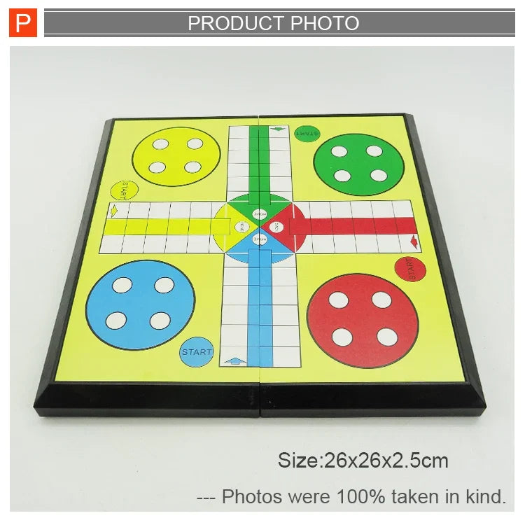 HKM-474323 Intelligent Folding Ludo Board Game for Kids - Educational Toy for Ages 2-7
