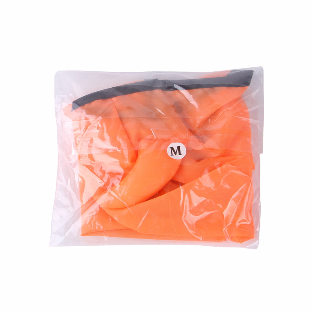 HKM-474387 Pet Cloak with Horns for Dogs and Cats - Red, Black, and Orange - Polyester Halloween Costume