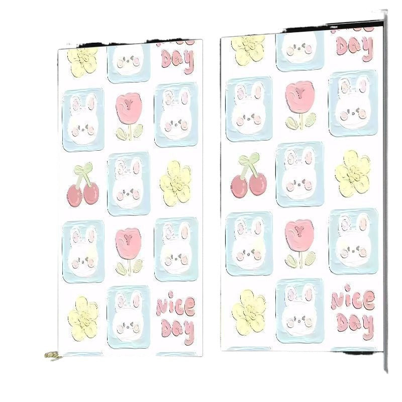 HKM-474451 Frosted Glass Sticker for Windows - Modern Design with Floral and Animal Patterns, 60cm x 100cm