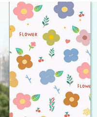 HKM-474451 Frosted Glass Sticker for Windows - Modern Design with Floral and Animal Patterns, 60cm x 100cm