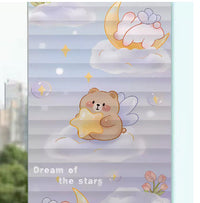 HKM-474451 Frosted Glass Sticker for Windows - Modern Design with Floral and Animal Patterns, 60cm x 100cm