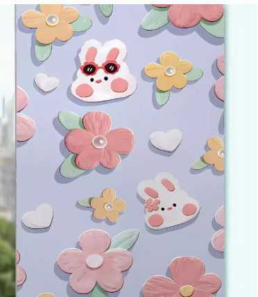 HKM-474451 Frosted Glass Sticker for Windows - Modern Design with Floral and Animal Patterns, 60cm x 100cm