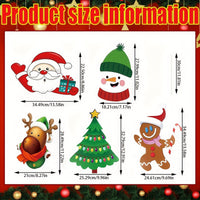 HKM-474643 5 Pack Multicoloured Christmas Outdoor Yard Signs for Holiday Decorations - Includes Tree, Reindeer, Santa, Gingerbread, and Snowman Designs