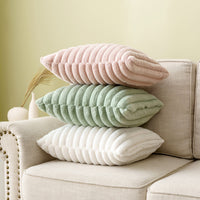 HKM-474643 Modern Stripe Pillow Cover for Living Room and Bedroom - Polyester, Various Colors, 30x50cm & 45x45cm