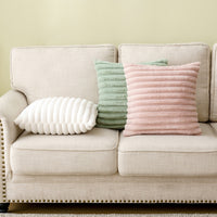 HKM-474643 Modern Stripe Pillow Cover for Living Room and Bedroom - Polyester, Various Colors, 30x50cm & 45x45cm