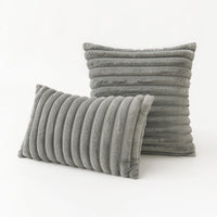 HKM-474643 Modern Stripe Pillow Cover for Living Room and Bedroom - Polyester, Various Colors, 30x50cm & 45x45cm