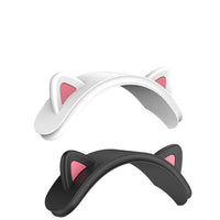 HKM-474707 Silicone Cat Ear Protective Sleeve for Wireless Bluetooth Headset - Black/White