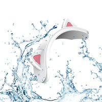 HKM-474707 Silicone Cat Ear Protective Sleeve for Wireless Bluetooth Headset - Black/White