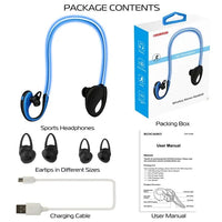 HKM-474707 Wireless V4.1 Neckband Earphones with HD Stereo Sound - Sweat-proof, Long Battery Life, Multiple Colors Available