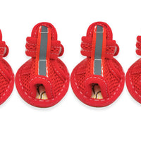 HKM-474835 Breathable Mesh Puppy Sandals with Non-Slip Rubber Sole for Small Dogs - Set of 4