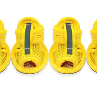HKM-474835 Breathable Mesh Puppy Sandals with Non-Slip Rubber Sole for Small Dogs - Set of 4