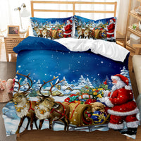 HKM-474835 Festive Red 3D Digital Print Bedding Set - Cartoon Design, Available in Multiple Sizes