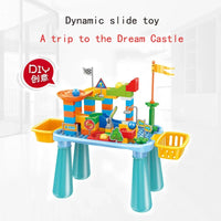 HKM-475091 Creative DIY Marble Run Building Blocks Toy Set for Kids - 66 Pieces Educational Track Playset