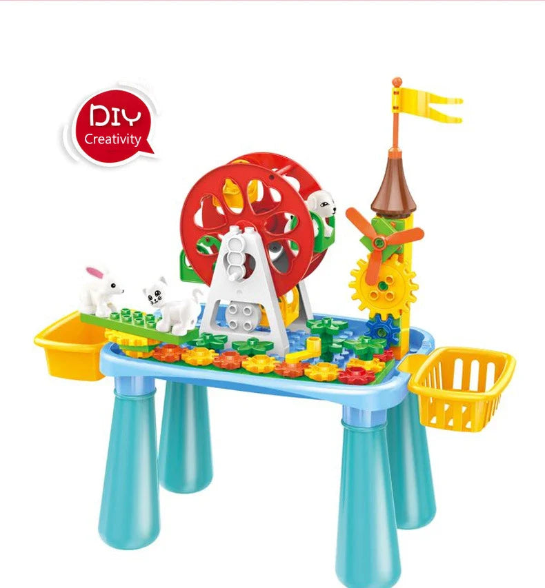 HKM-475091 Creative DIY Marble Run Building Blocks Toy Set for Kids - 66 Pieces Educational Track Playset
