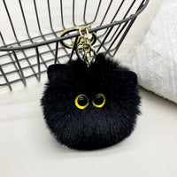 HKM-475347 Cute Plush Cat Keychain for Handbags and Backpacks - Cartoon Pendant with Keyring