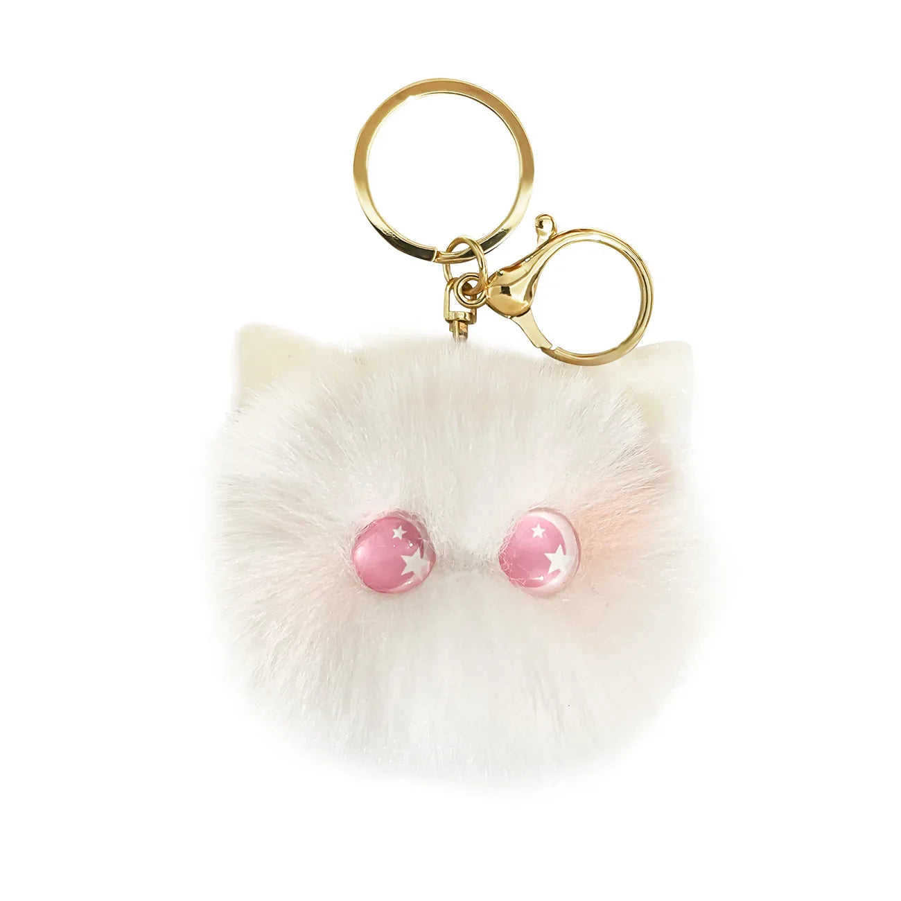 HKM-475347 Cute Plush Cat Keychain for Handbags and Backpacks - Cartoon Pendant with Keyring