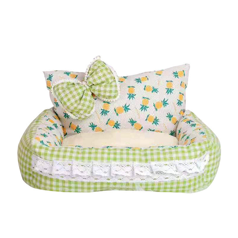 HKM-475475 Pet-Friendly Flannel Square Nest for Dogs and Cats in Small and Large Sizes