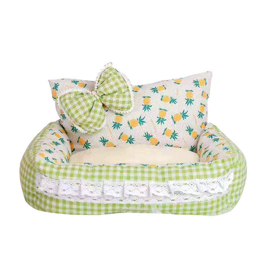 HKM-475475 Pet-Friendly Flannel Square Nest for Dogs and Cats in Small and Large Sizes