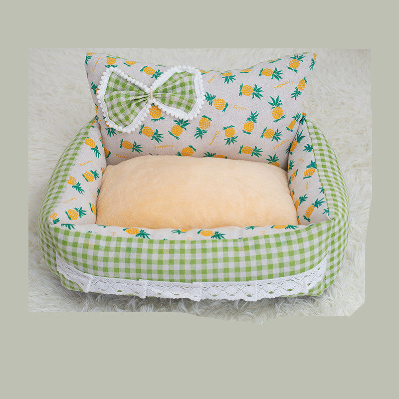 HKM-475475 Pet-Friendly Flannel Square Nest for Dogs and Cats in Small and Large Sizes