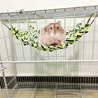 HKM-475603 Small Pet Climbing Net and Hammock for Parrots, Hamsters, Squirrels, and Gliders - Soft, Eco-Friendly Material with 4 Hardware Buckles, 20x28CM