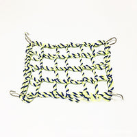 HKM-475603 Small Pet Climbing Net and Hammock for Parrots, Hamsters, Squirrels, and Gliders - Soft, Eco-Friendly Material with 4 Hardware Buckles, 20x28CM