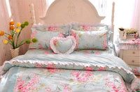HKM-475667 Princess Style Summer Lace Four-Piece Duvet Cover Set for Various Bed Sizes
