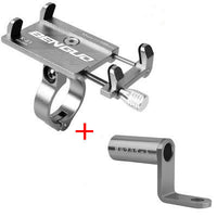 HKM-475731 All-Aluminum Alloy Mobile Phone Holder for Electric Cars - Adjustable Clamp, Durable and Easy Installation