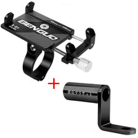 HKM-475731 All-Aluminum Alloy Mobile Phone Holder for Electric Cars - Adjustable Clamp, Durable and Easy Installation