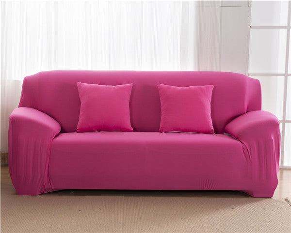 HKM-475731 All-Inclusive Solid Color Polyester Fabric Sofa Cover with Pillowcases