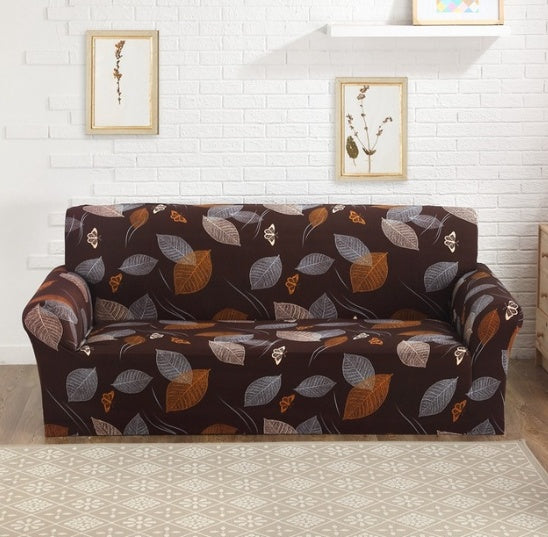 HKM-475731 All-Inclusive Solid Color Polyester Fabric Sofa Cover with Pillowcases