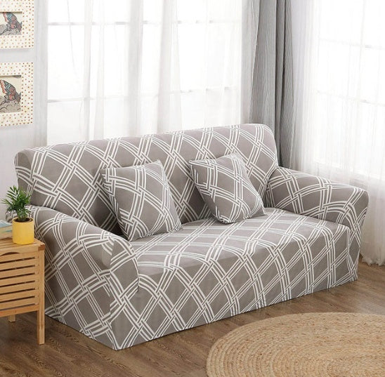 HKM-475731 All-Inclusive Solid Color Polyester Fabric Sofa Cover with Pillowcases