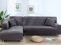 HKM-475731 All-Inclusive Solid Color Polyester Fabric Sofa Cover with Pillowcases